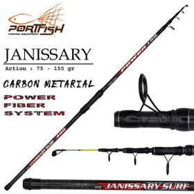 Port Fish Janissary 300 cm 75-150 gr Atarlı Karbon Teleskopik Olta Kamışı