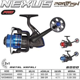 Port Fish Nexus 6000 2+1 Bb - Kırmızı Olta Makinası