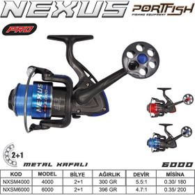 Port Fish Nexus 6000 2+1 Bb - Kırmızı Olta Makinası