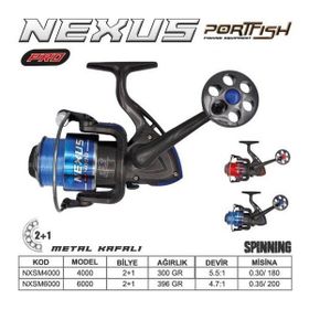 Port Fish Nexus 6000 2+1 Bb - Mavi Olta Makinası