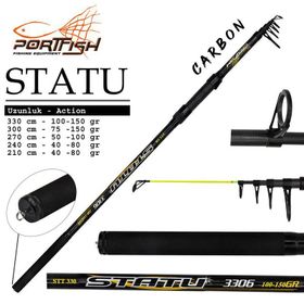 Port Fish Statu 40-80 gr 240 cm Teleskopik Fiber Olta Kamışı