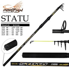 Port Fish Statu 40-80 gr 270 cm Teleskopik Fiber Olta Kamışı
