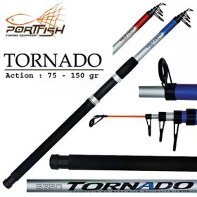 Port Fish Tornado Kırmızı 75-150 GR 300 CM Teleskopik Fiber Olta Kamışı