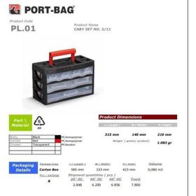 Portbag PL01 Caby 3/11 Çekmece Seti