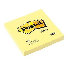 Post-it 654 Sarı 100 Yaprak 76 x 76 mm Yapışkanlı Not Kağıdı