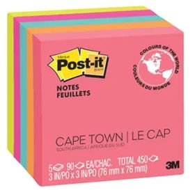 Post-İt 76x76 5'Li Çizgisiz Çok Renkli Yapışkanlı Not Kağıdı