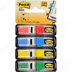 Post-it Index 683-4 Siyah Dispenserli 4 Renk İşaret Bandı