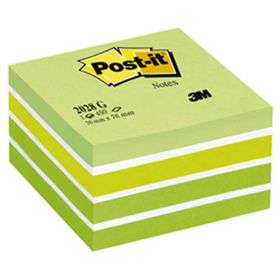 Post-it Küp 450 Yaprak Yeşil Tonları Yapışkanlı Not Kağıdı