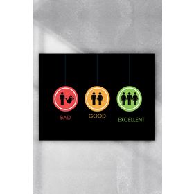 Postermanya 3 Tip Erkek Eğlenceli Mizahi 30x40 cm Poster