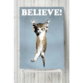 Postermanya Believe Cat Hayvan 70x100 cm Poster