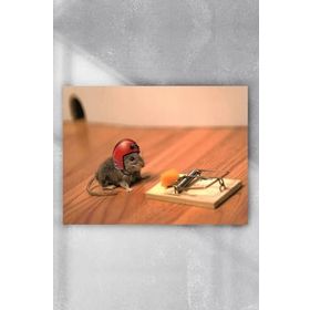 Postermanya Cesur Fare Eğlenceli Mizahi 50x70 cm Poster
