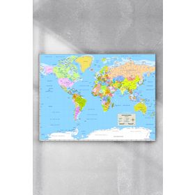 Postermanya Dünya Haritası Eğitim 2 80x115 cm Poster