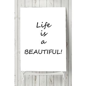 Postermanya Hayat Güzeldir Motivasyon 50x70 cm Poster