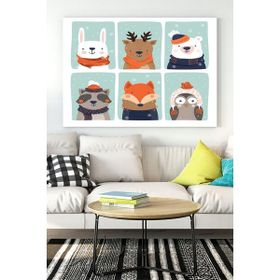 Postermanya Hayvanlar Alemi Tasarım Çocuk Odası 40x60 cm Poster