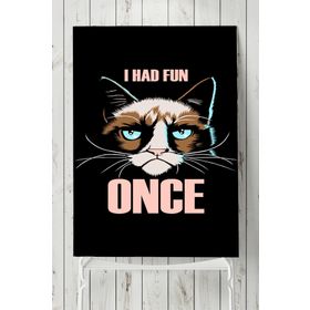 Postermanya Huysuz Kedi Eğlenceli Mizahi 30x40 cm Poster