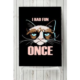 Postermanya Huysuz Kedi Eğlenceli Mizahi 30x40 cm Poster