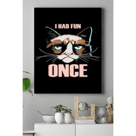 Postermanya Huysuz Kedi Eğlenceli Mizahi 40x60 cm Poster