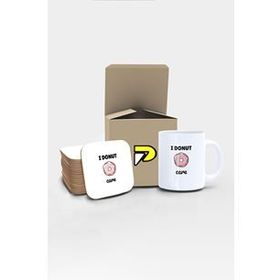 Postermanya I Donut Care Komik Tasarımlı Baskılı Kupa Bardak Seti