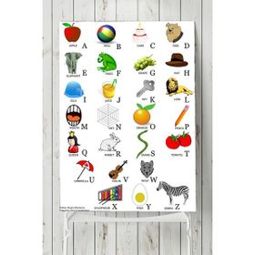 Postermanya Ingilizce Hayvanlar Eğitim 40x60 cm Poster