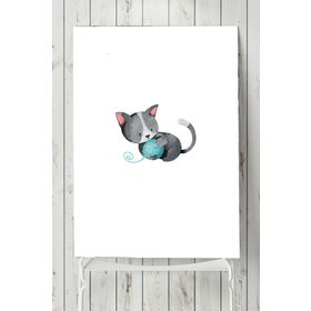 Postermanya Kedi Çocuk Odası 5 90x130 cm Poster
