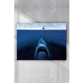Postermanya Köpek Balığı Eğlenceli Mizahi 40x60 cm Poster