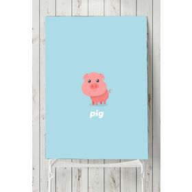 Postermanya Küçük Domuz Çocuk Odası 70x100 cm Poster