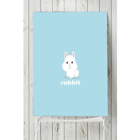 Postermanya Küçük Tavşan Çocuk Odası 50x70 cm Poster