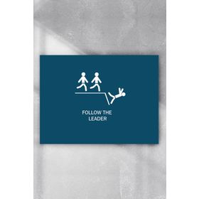 Postermanya Lideri Takip Et Eğlenceli Mizahi 90x130 cm Poster
