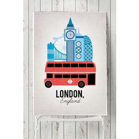 Postermanya Londra Vintage Manzara 2 60x90 cm Poster