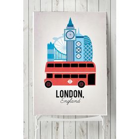 Postermanya Londra Vintage Manzara 2 60x90 cm Poster