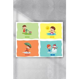 Postermanya Mevsimler Eğitim 80x115 cm Poster
