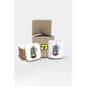 Postermanya Need More Coffee Zombi Tasarımlı Baskılı Kupa Bardak Seti