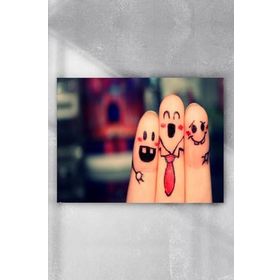 Postermanya Neşeli Parmaklar Eğlenceli Mizahi 50x70 cm Poster