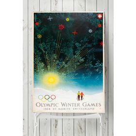 Postermanya Olympic Winter Games Vintage 80x115 cm Poster