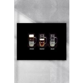 Postermanya Optimist Pesimist Eğlenceli Mizahi 30x40 cm Poster