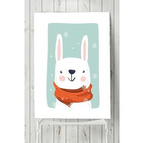 Postermanya Tavşan Kış Çocuk Odası 70x100 cm Poster