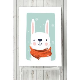 Postermanya Tavşan Kış Çocuk Odası 80x115 cm Poster