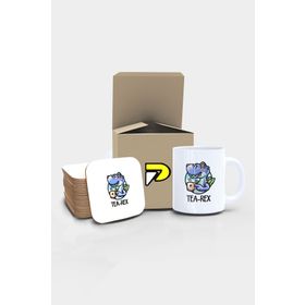 Postermanya Tea-Rex Dinazor Komik Tasarımlı Baskılı Kupa Bardak Seti