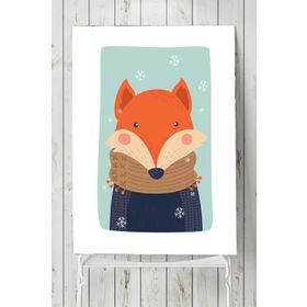 Postermanya Tilki Kış Çocuk Odası 70x100 cm Poster