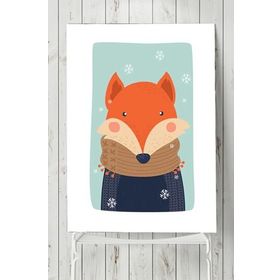 Postermanya Tilki Kış Çocuk Odası 70x100 cm Poster