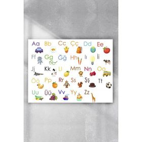 Postermanya Türkçe Alfabe Eğitim 60x90 cm Poster