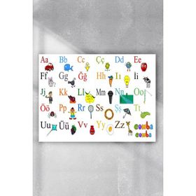 Postermanya Türkçe Alfabe Eğitim 90x130 cm Poster