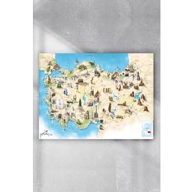 Postermanya Türkiye Haritası Eğitim 3 60x90 cm Poster