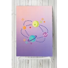 Postermanya Uzay Temalı Çocuk Odası 50x70 cm Poster