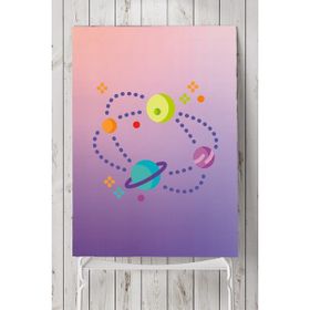 Postermanya Uzay Temalı Çocuk Odası 90x130 cm Poster