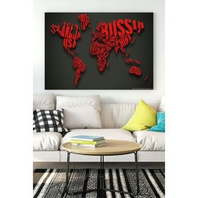 Postermanya Yazılı Dünya Haritası 40x60 cm Poster