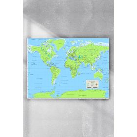 Postermanya Yazılı Dünya Haritası 50x70 cm Poster