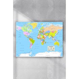 Postermanya Yazılı Dünya Haritası 50x70 cm Poster
