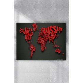 Postermanya Yazılı Dünya Haritası 70x100 cm Poster