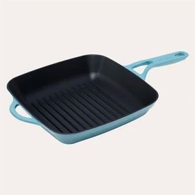 Pot Art 26 cm Degrade Turkuaz Kare Izgara Tava